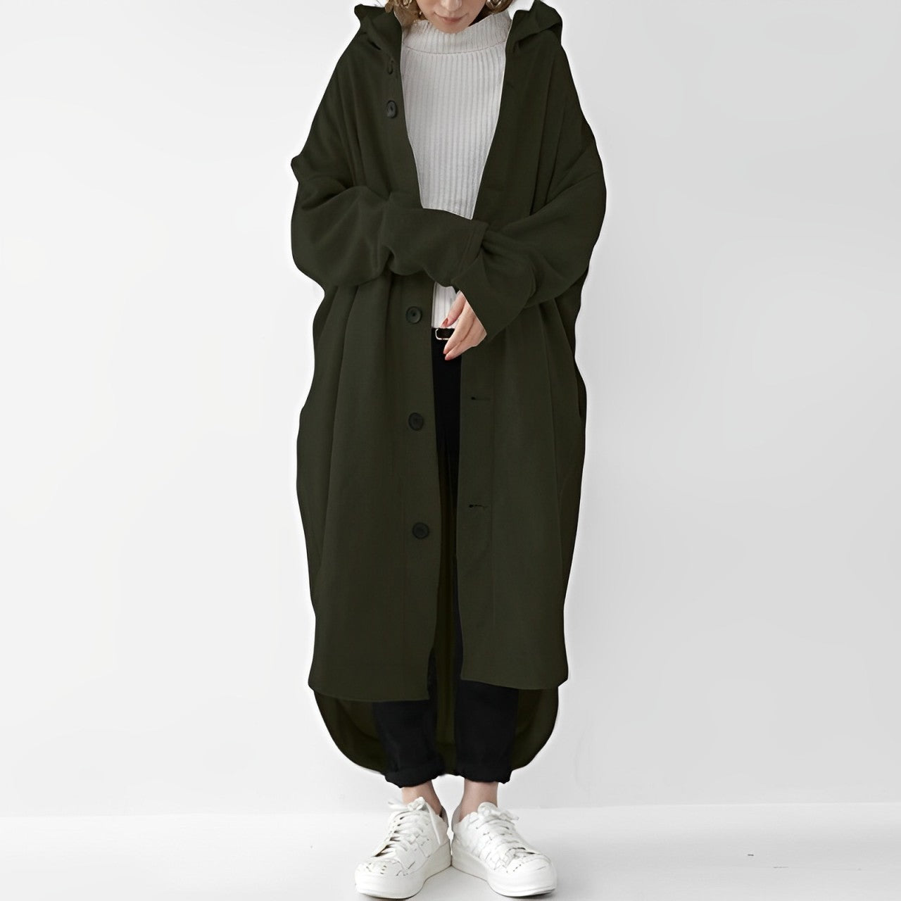 Cailyn – Gemütlicher langer Trenchcoat für Damen