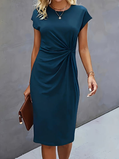 Alesha - Elegantes Midi-Kleid mit Knoten-Design für Frauen