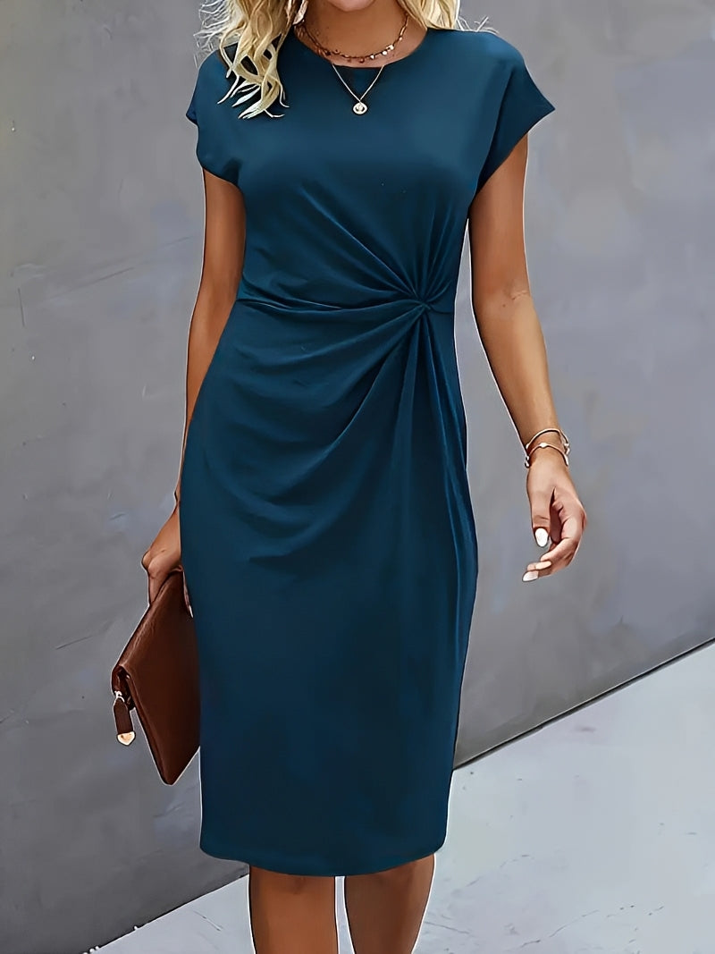 Alesha - Elegantes Midi-Kleid mit Knoten-Design für Frauen