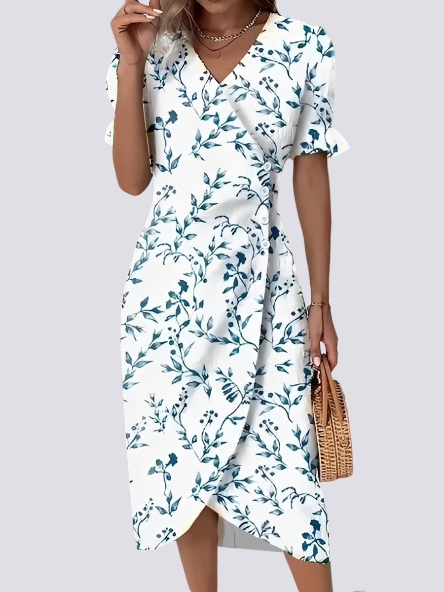Fannie - Elegantes Kleid mit Blumenmuster für Frauen