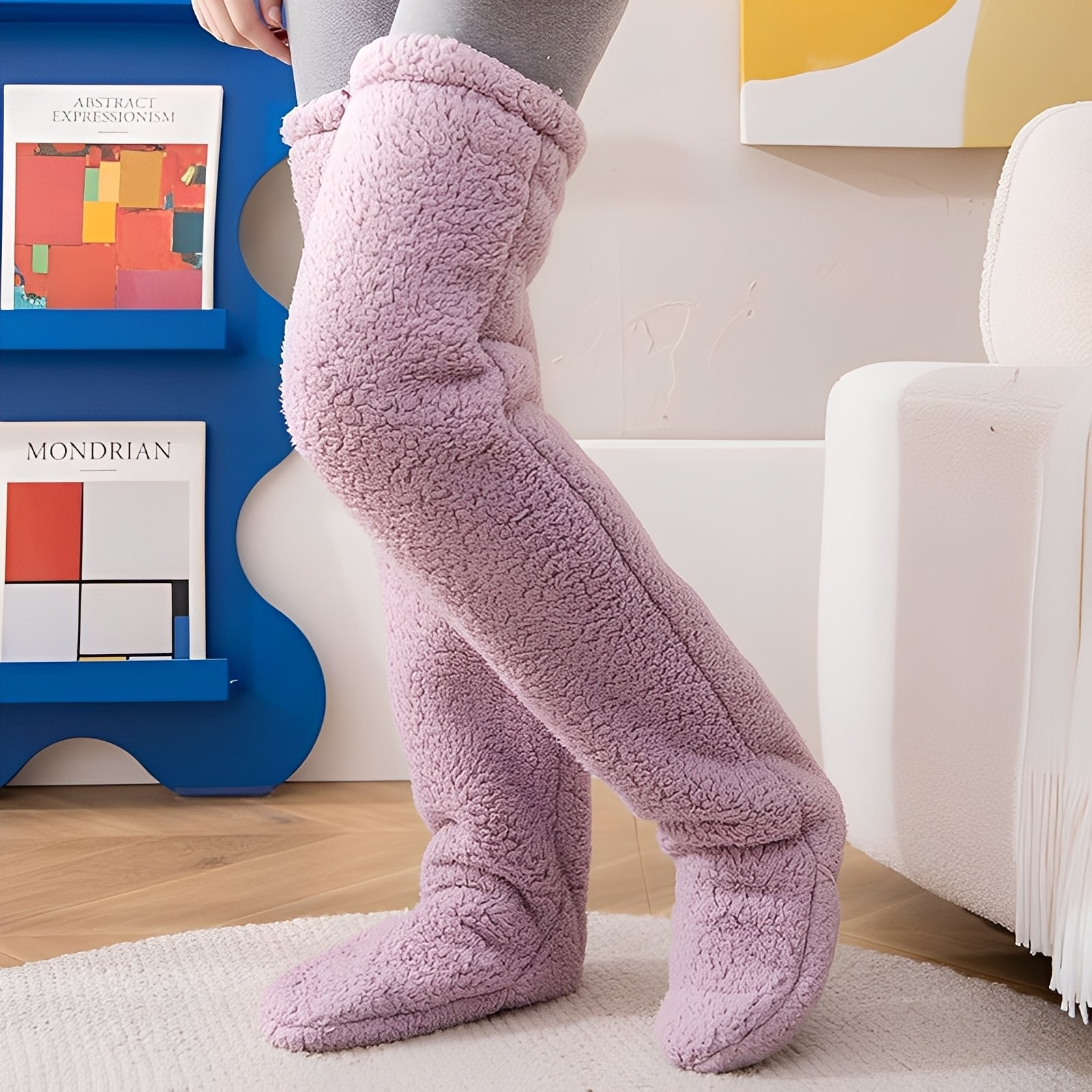 Camellia - Wärmende Damensocken bis zum Knie für den Winter