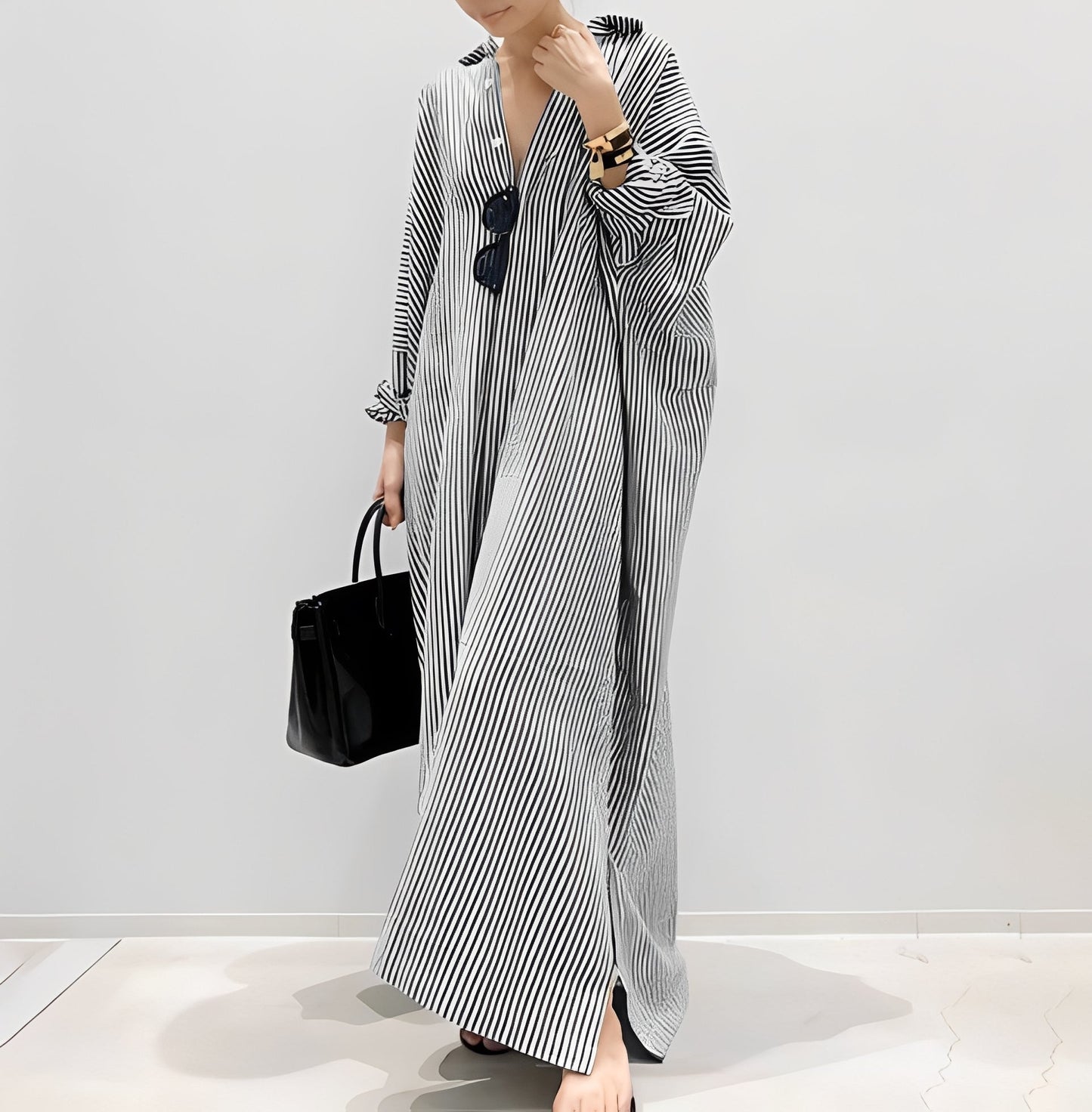 Jasmine - Elegantes Hemdkleid mit Streifen für Frauen