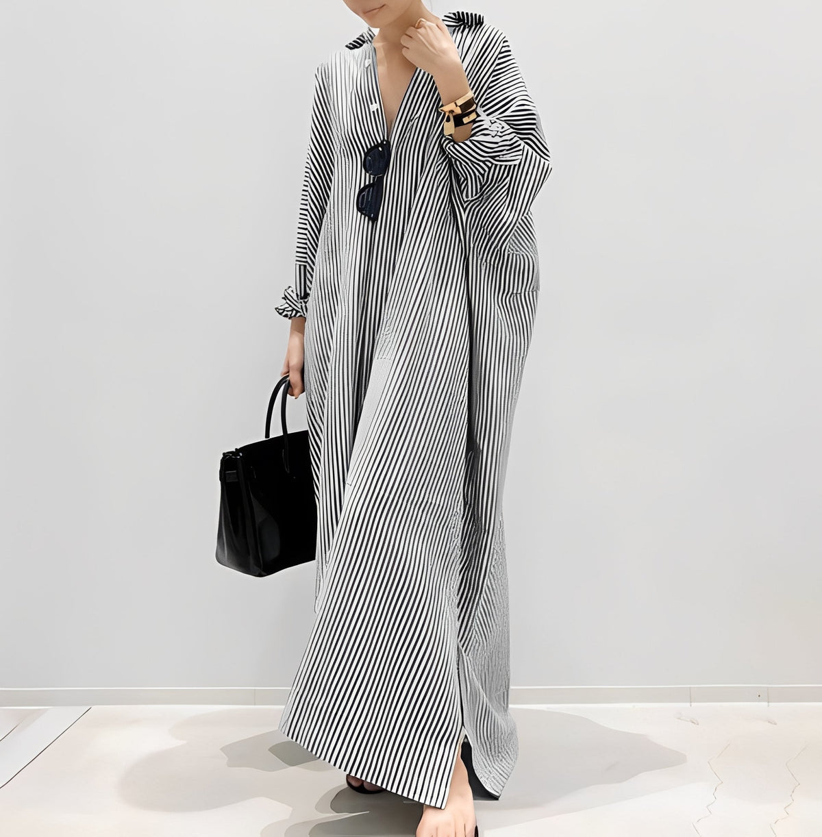 Jasmine - Elegantes Hemdkleid mit Streifen für Frauen