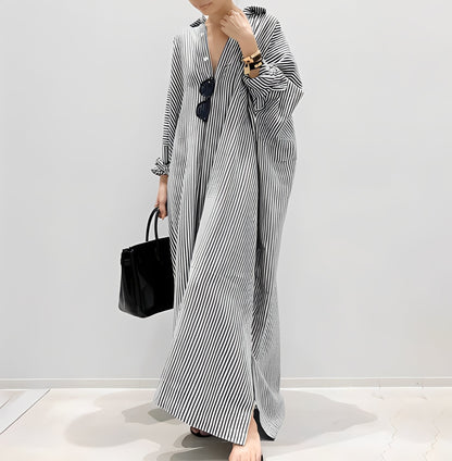 Jasmine - Elegantes Hemdkleid mit Streifen für Frauen
