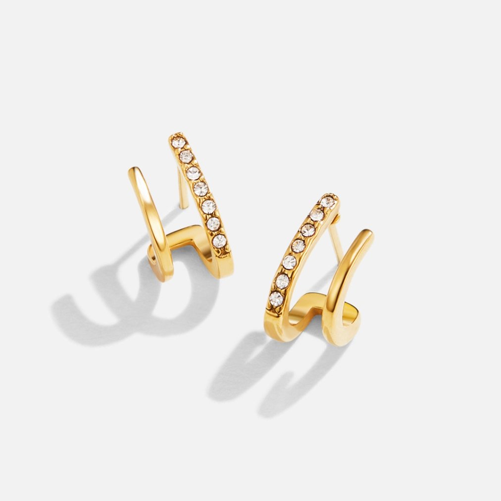 Zendaya – Kristallohrringe in Krallenform aus 18K Gold