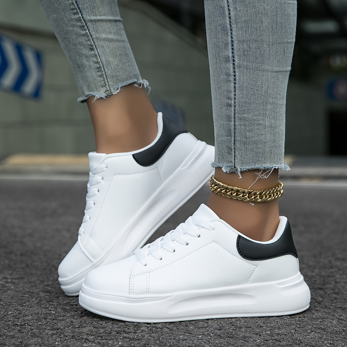 Layla - Weiße Damenschuhe für den Alltag