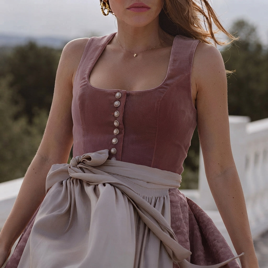 Greta - Elegantes Dirndl mit eckigem Ausschnitt