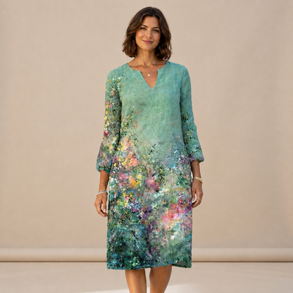 Ninna - Elegantes und schmeichelhaftes Kleid mit V-Ausschnitt