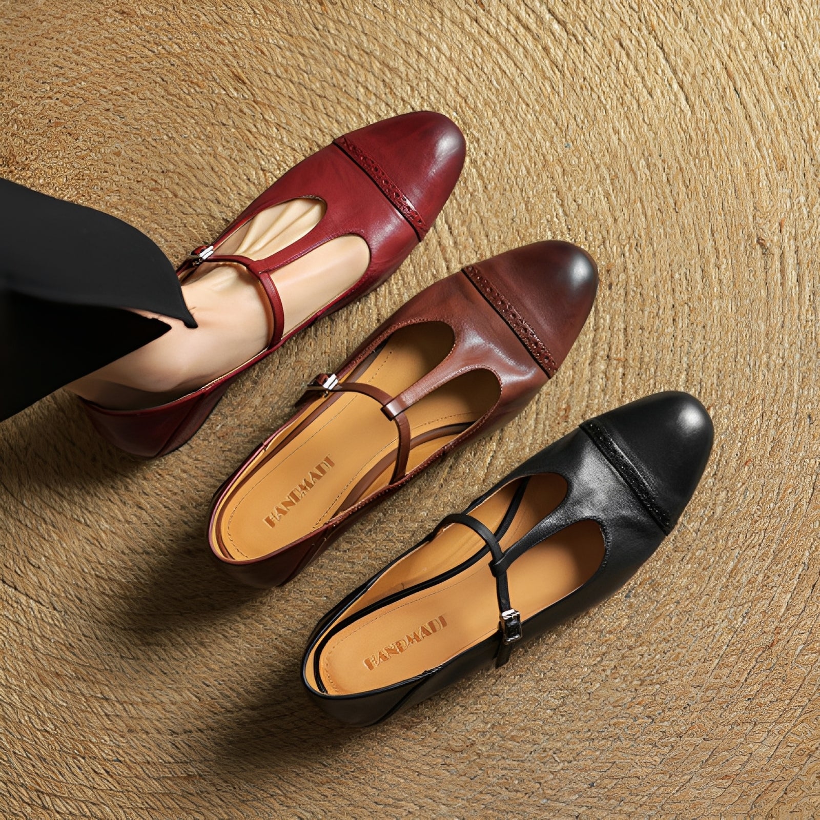 Bella - Moderne Ballerinas mit T-Schnalle