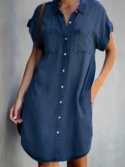 Mabel - Elegantes Jeanskleid mit Knopfleiste für Frauen