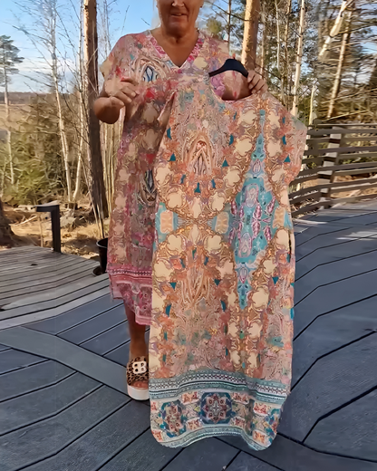 Toiana - Schickes Midikleid mit V-Ausschnitt