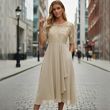 Victoria - Raffiniertes Spitzen-Hohles Kleid
