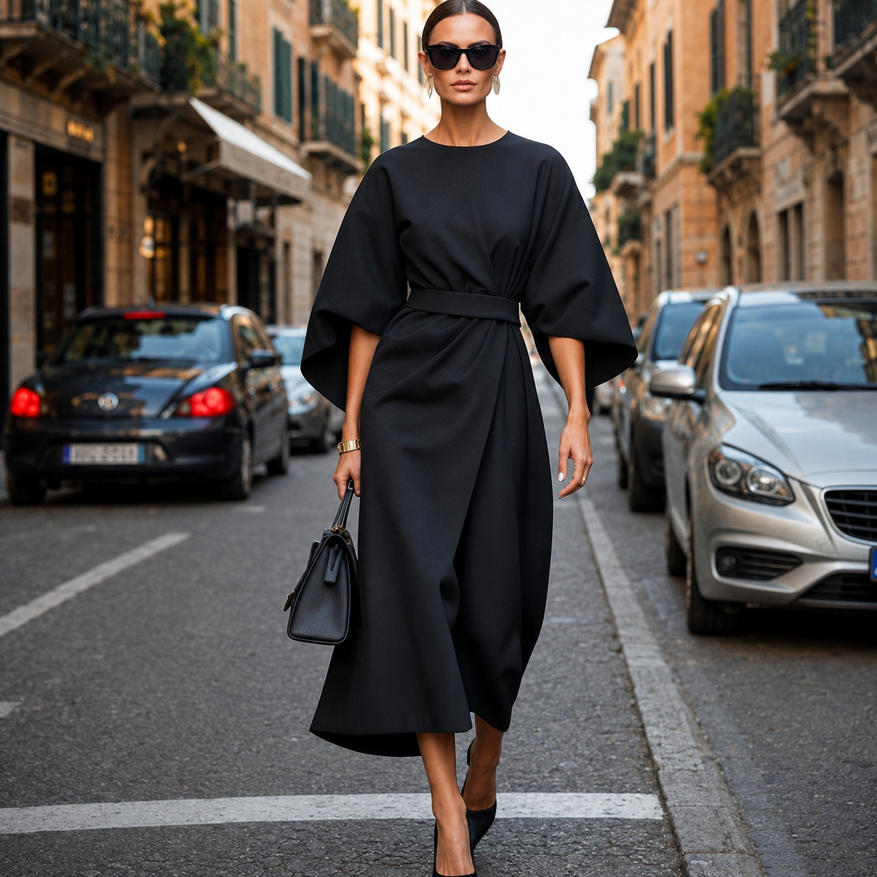 Sonia - Schickes Kleid mit ausladenden Ärmeln