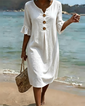 Zahara - Elegantes Midikleid mit Knöpfen