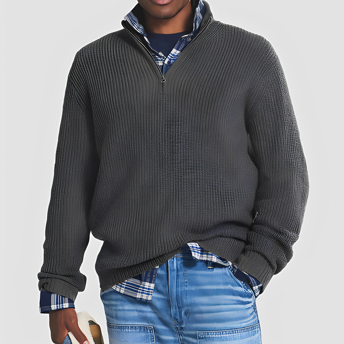 Constantine - Bequemer Pullover mit Reißverschluss für Herren