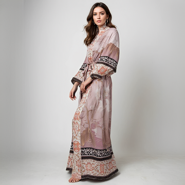 Barbarra - Elegantes langes Kleid mit Blumenmuster für Frauen