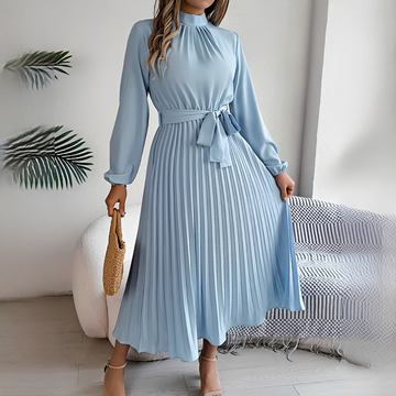 Jessy - Plissiertes Kleid mit langen Ärmeln für Damen