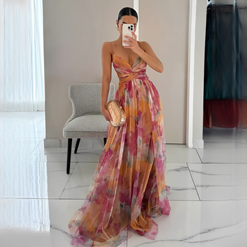 Darrisha - Elegantes Maxikleid mit Kreuzbund