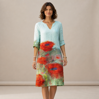 Ninna - Elegantes und schmeichelhaftes Kleid mit V-Ausschnitt