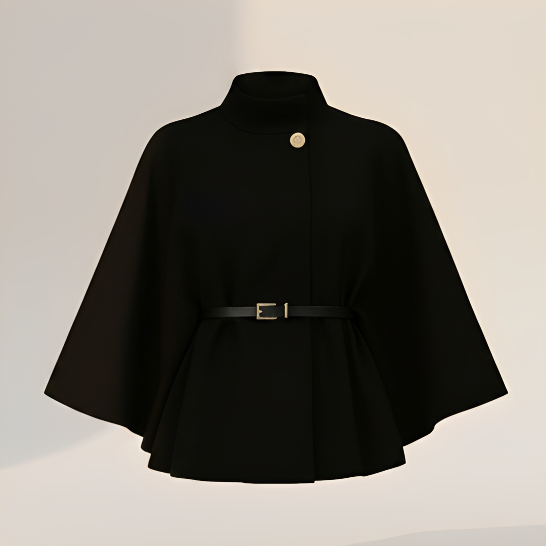 Lindsey - Stilvolle Jacke mit Gürtel und Fledermausärmeln
