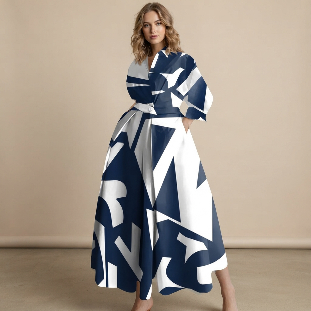 Laverne - Elegantes, locker geschnittenes Midikleid