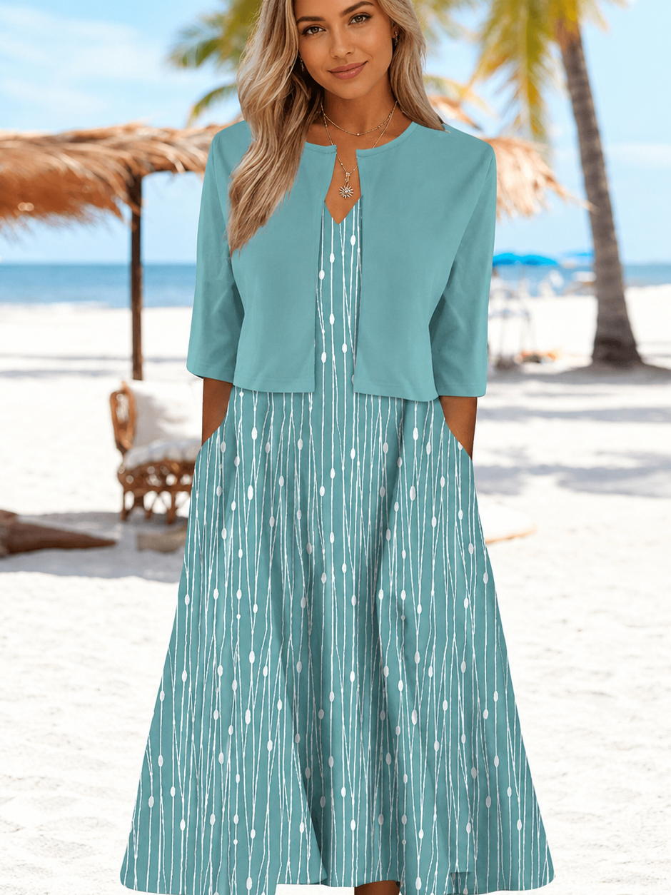 Waneesa - Schickes Zweiteiliges Midikleid