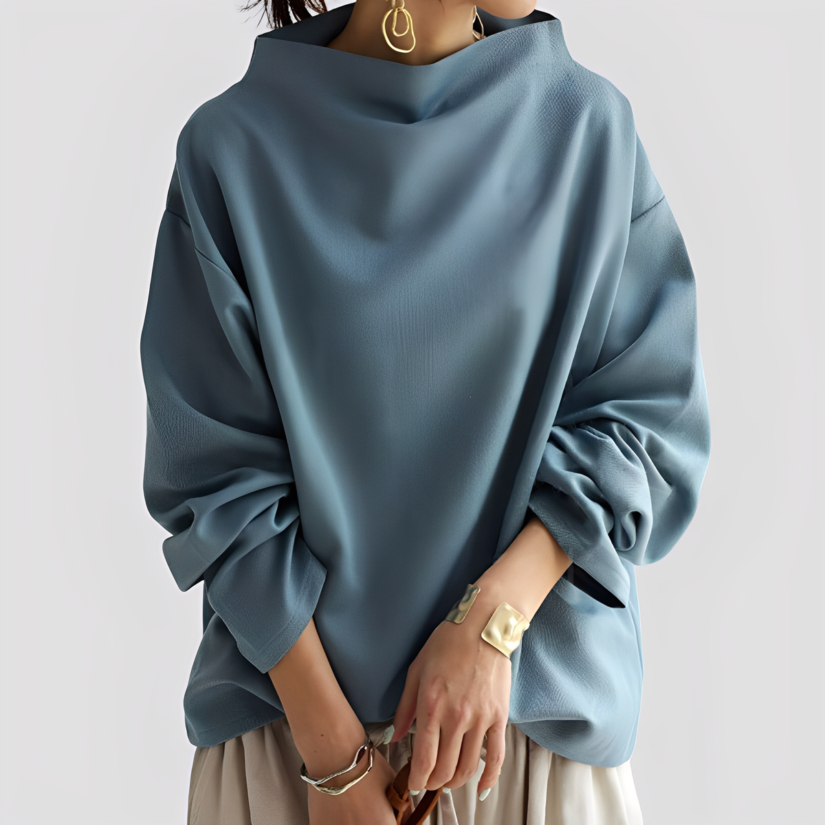 Twyla - Schicker, locker geschnittener Damenpulli