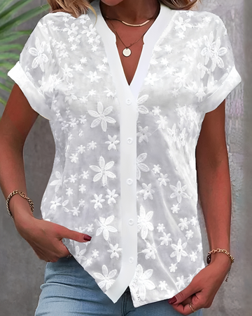 Delaney - Elegante Bluse mit Knopfleiste
