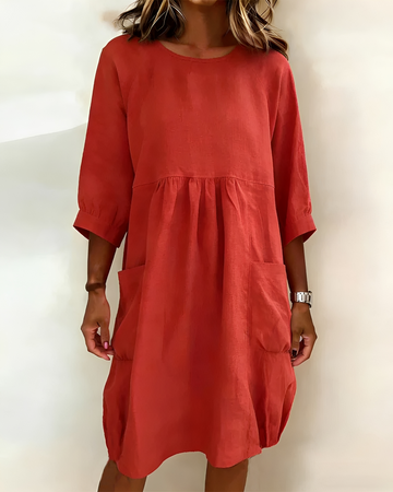 Shadia - Komfortables und Lockers Midikleid