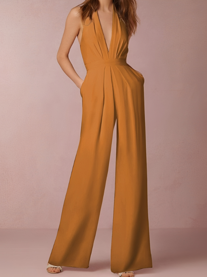 Katie - Eleganter Damenoverall mit weiten Beinen