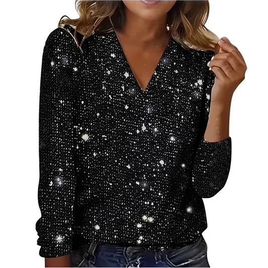 Casandra - Glitzerndes modisches Top für Damen