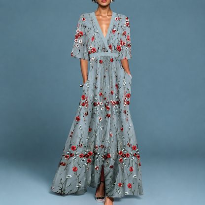 Laure - Elegantes Kleid mit V-Ausschnitt