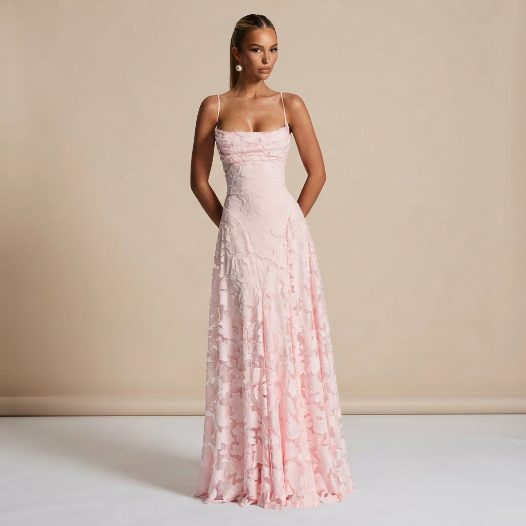 Helena - Elegantes Maxikleid mit offenem Rücken