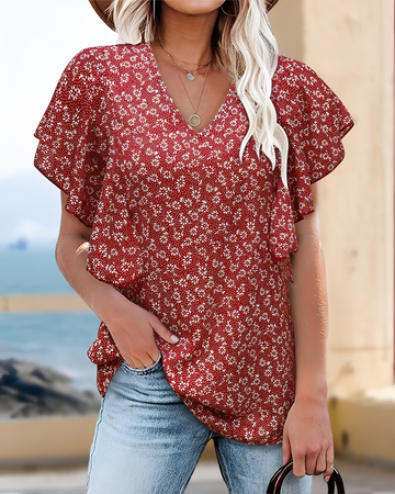Eleri - Schicke Bluse mit V-Ausschnitt