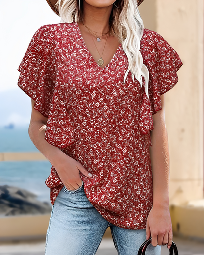 Eleri - Schicke Bluse mit V-Ausschnitt