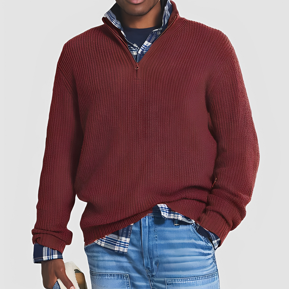 Constantine - Bequemer Pullover mit Reißverschluss für Herren