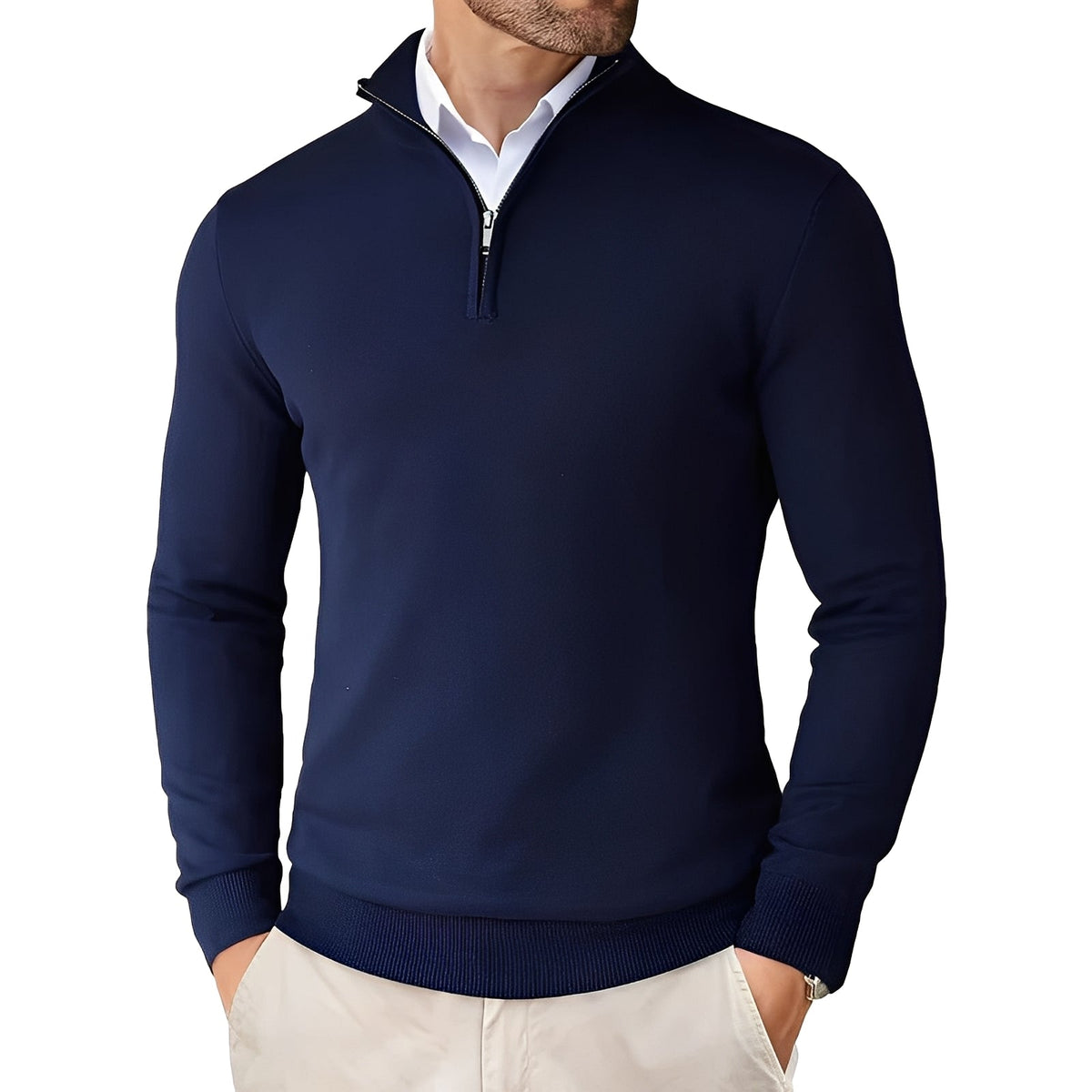 Darell - Eleganter Herren-Strickpulli mit Zipper