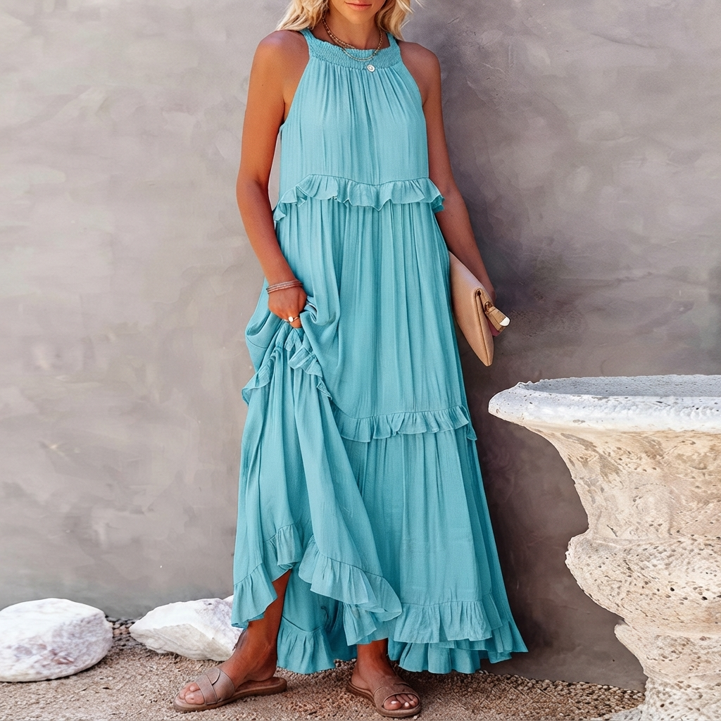 Vessa - Schickes Stufen-Maxikleid