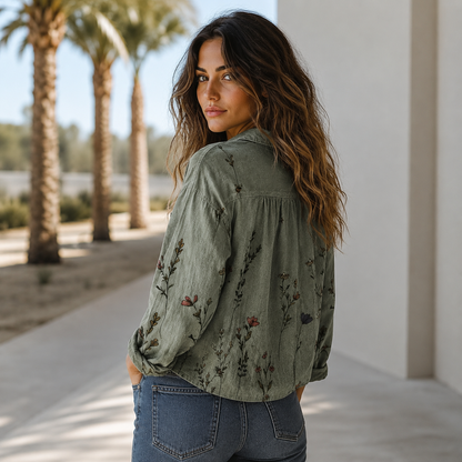Rhoslyn - Retro Leichte Bluse