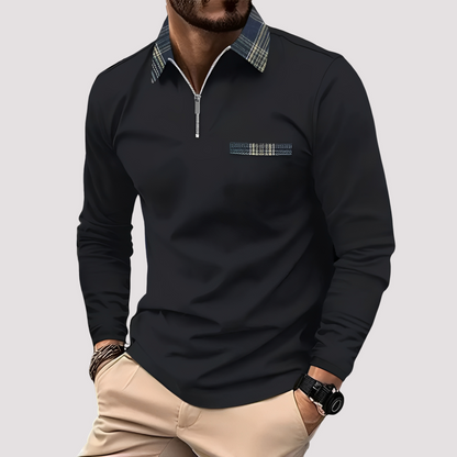 Aidan - Elegantes Polo mit langen Ärmeln für Herren