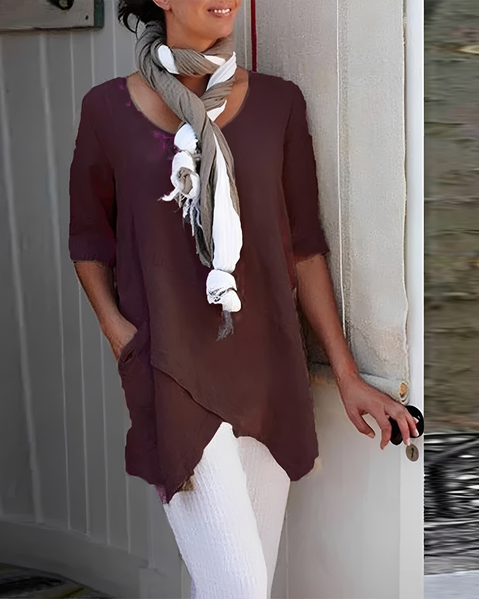 Marcia - Stilvolles Rundhals-Shirt