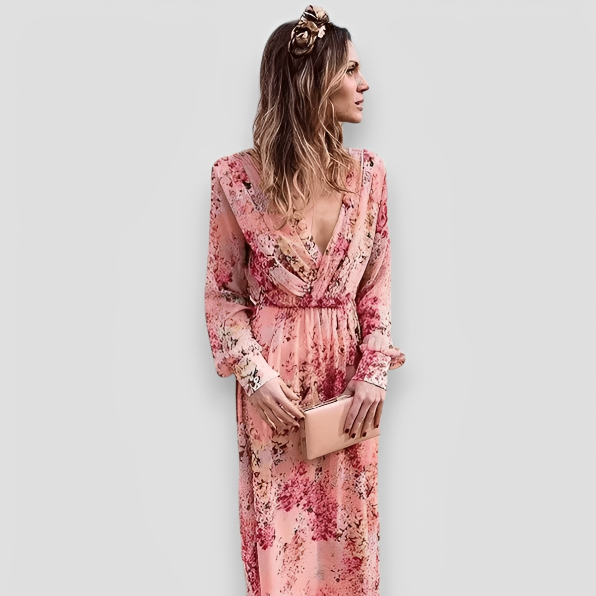 Elanisse - Schickes Maxikleid mit V-Ausschnitt