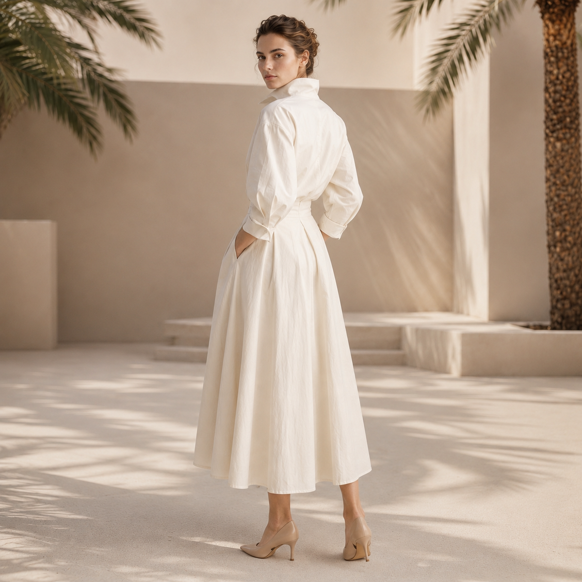 Laverne - Elegantes, locker geschnittenes Midikleid