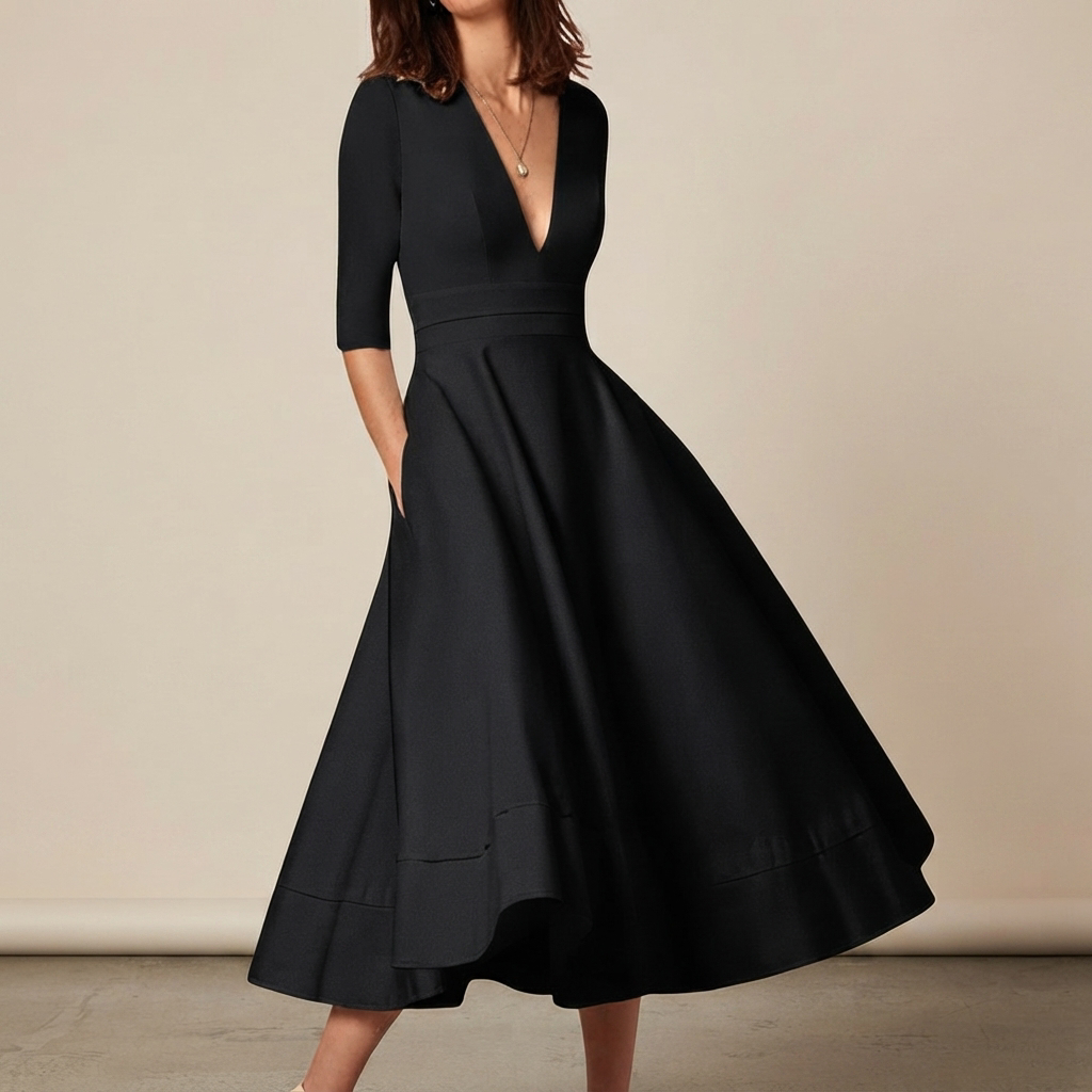 Debbie - Schickes Kleid mit V-Ausschnitt
