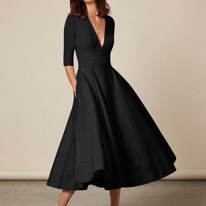Debbie - Schickes Kleid mit V-Ausschnitt