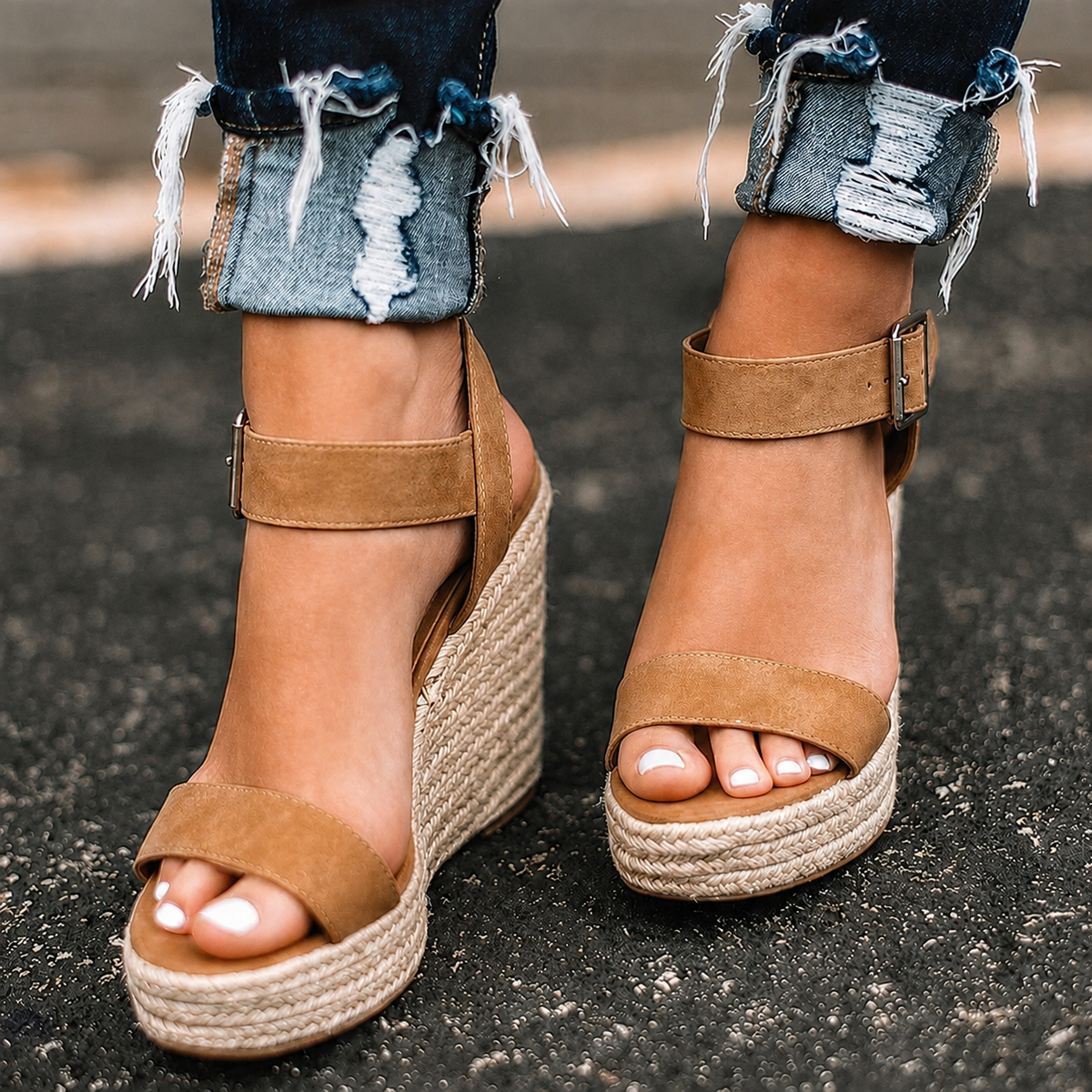 Laquita - Stilvolle Keilsandalen