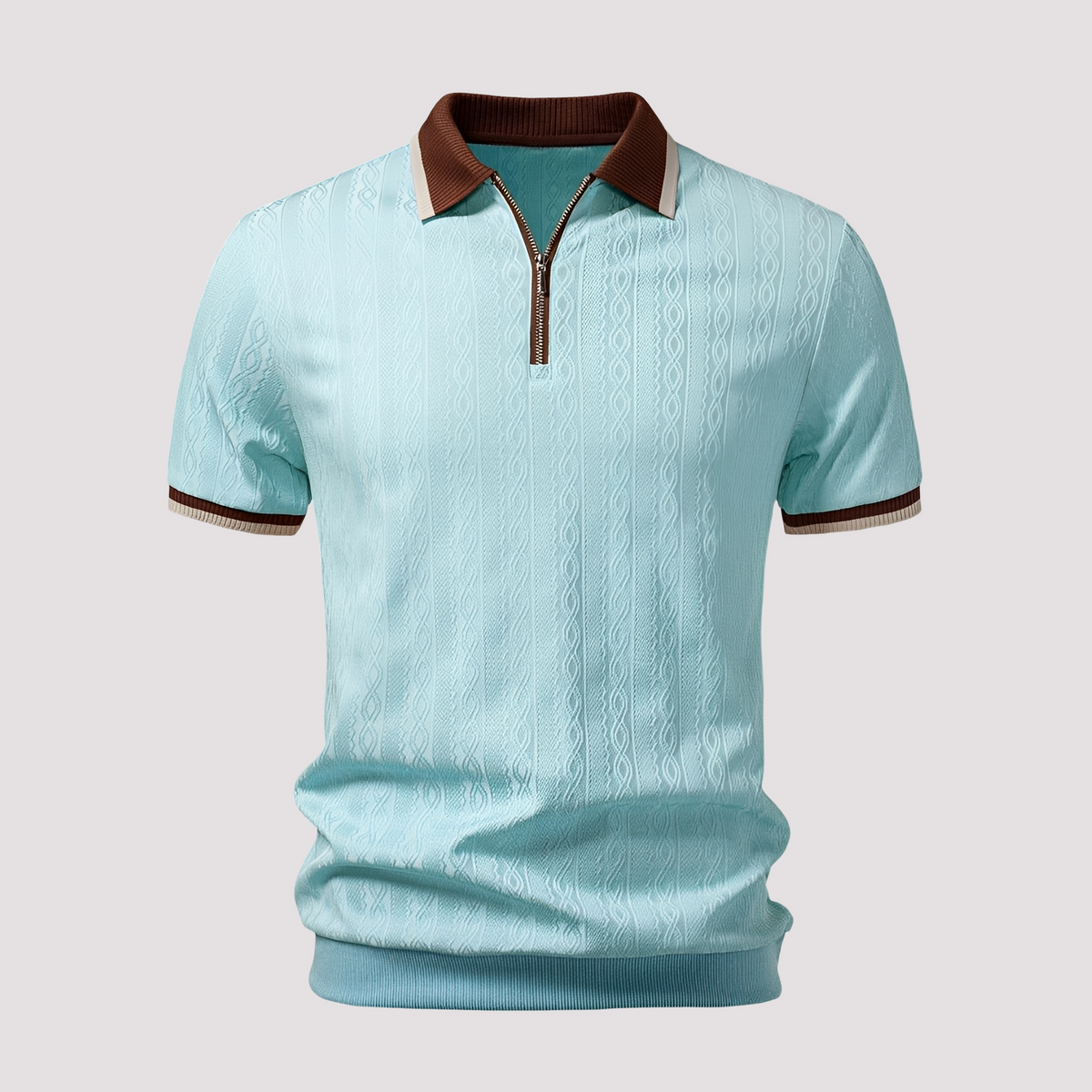 Bryn - Stylishes Zip-Poloshirt