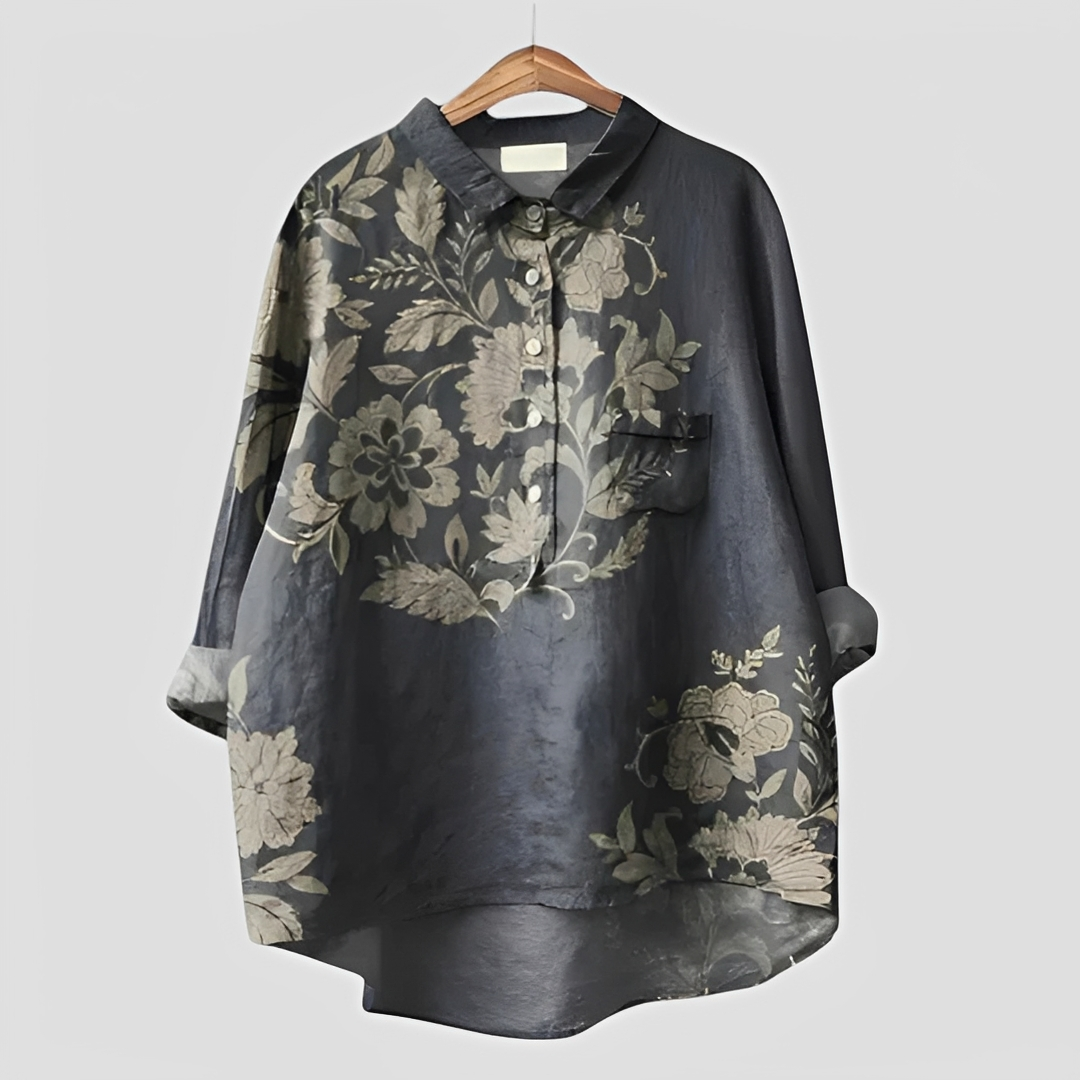 Bellina - Elegante Fließbluse mit Knöpfen