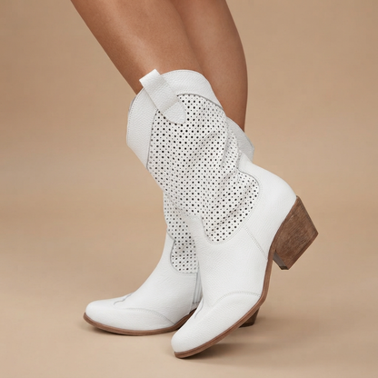 Jamie - Stiefel mit dekorativen Nähten und Absatz