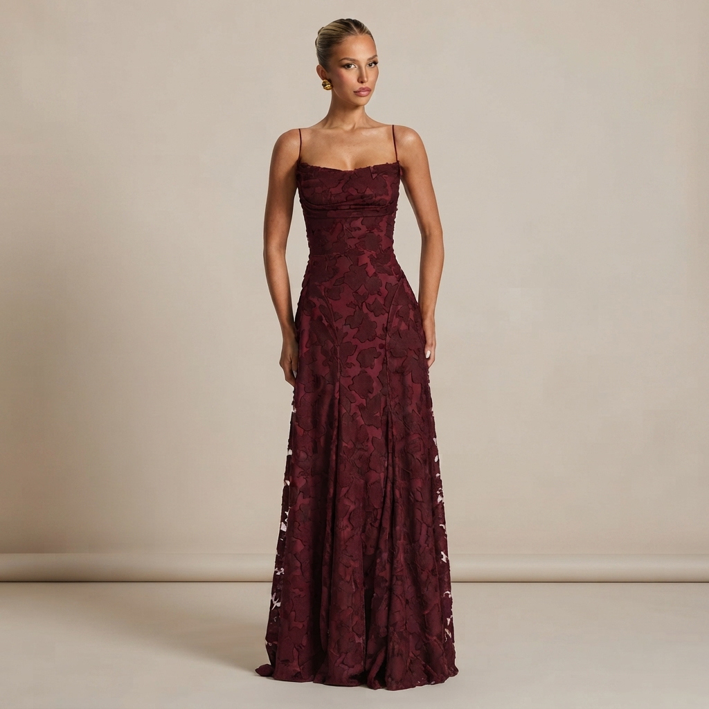 Helena - Elegantes Maxikleid mit offenem Rücken
